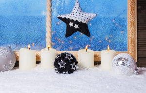 Christmas decoration at the window Christmas decoration at the window